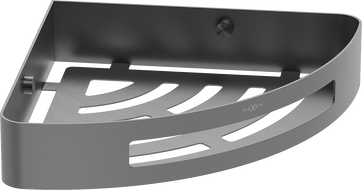 Mexen Laxo-C rohový koupelnový košík, gun gray kartáčovaný - 70A8513-66