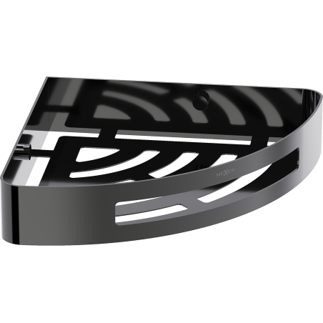 Mexen Laxo-C rohový koupelnový košík, černý chrom - 70A8513-73