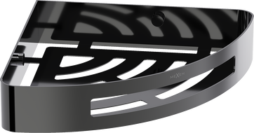 Mexen Laxo-C rohový koupelnový košík, černý chrom - 70A8513-73