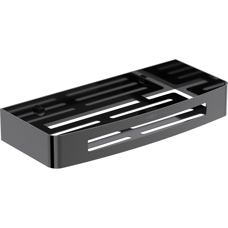 Mexen Laxo-L koš do koupelny, černý chrom - 70A8713-73