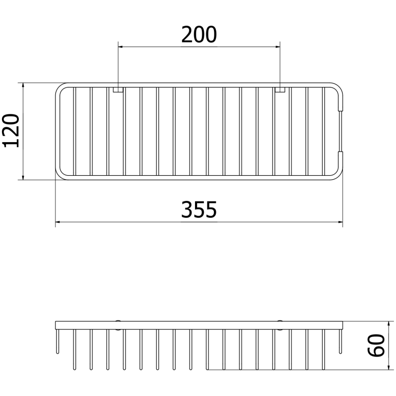Mexen Uni-L koupelnový košík, černý - 70A8719-70