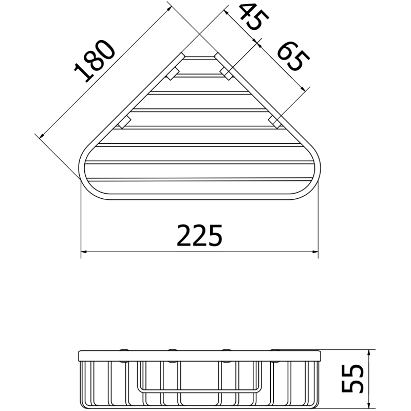 Mexen Uni-T rohový koupelnový košík, zlatý - 70A8520-50