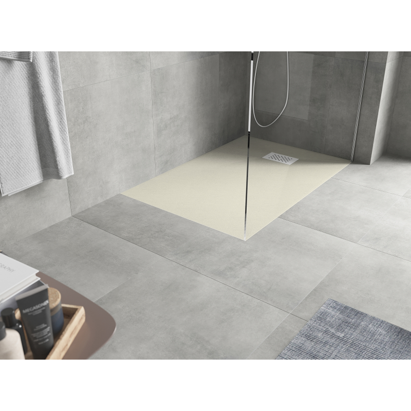 Mexen Hugo obdélníkový sprchový kout SMC 120 x 90 cm, béžový, bílý kryt - 42699012-W