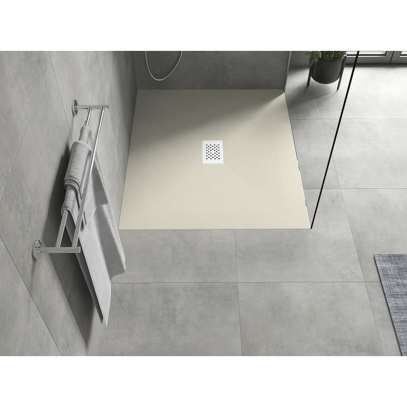 Mexen Hugo obdélníkový sprchový kout SMC 120 x 100 cm, béžový, bílý kryt - 42691012-W