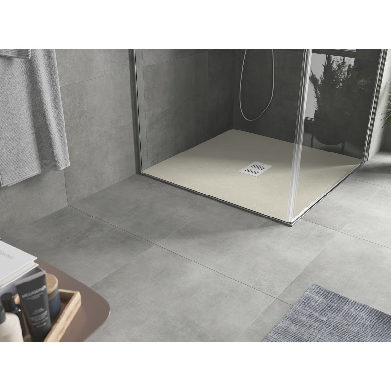 Mexen Hugo čtvercová sprchová vanička SMC 100 x 100 cm, béžová, bílý kryt - 42691010-W