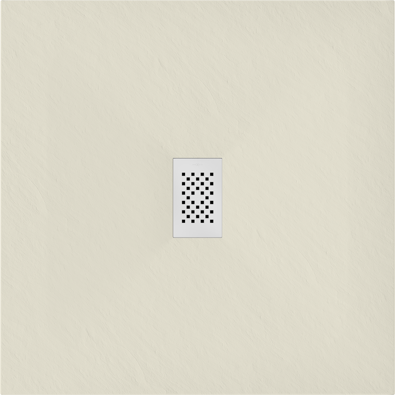 Mexen Hugo čtvercová sprchová vanička SMC 80 x 80 cm, béžová, bílá krytka - 42698080-W