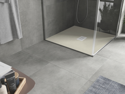 Mexen Hugo čtvercová sprchová vanička SMC 80 x 80 cm, béžová, bílá krytka - 42698080-W