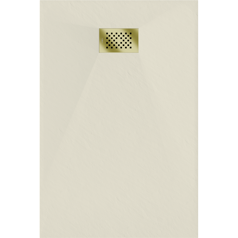 Mexen Hugo obdélníkový sprchový kout SMC 90 x 80 cm, béžový, zlatý kryt - 42698090-G