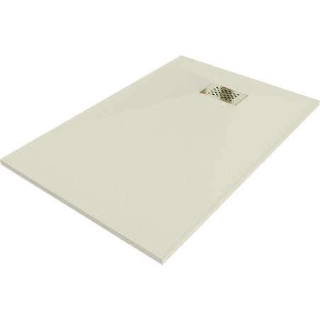 Mexen Hugo obdélníková sprchová vanička SMC 120 x 90 cm, béžová, kryt zlatý - 42699012-G