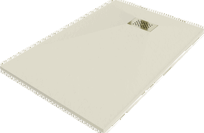 Mexen Hugo obdélníková sprchová vanička SMC 120 x 90 cm, béžová, kryt zlatý - 42699012-G