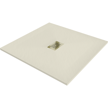 Mexen Hugo čtvercový sprchový kout SMC 100 x 100 cm, béžový, kryt zlatý - 42691010-G