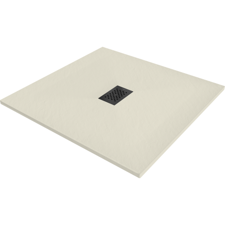 Mexen Hugo čtvercová sprchová vanička SMC 90 x 90 cm, béžová, černý kryt - 42699090-B