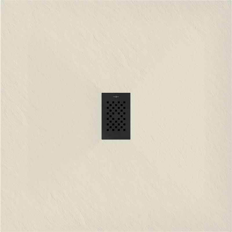 Mexen Hugo čtvercová sprchová vanička SMC 90 x 90 cm, béžová, černý kryt - 42699090-B