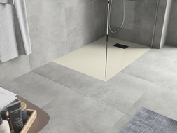 Mexen Hugo obdélníkový sprchový kout SMC 90 x 80 cm, béžový, černý kryt - 42698090-B