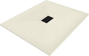 Mexen Hugo obdélníkový sprchový kout SMC 120 x 100 cm, béžový, černá krytka - 42691012-B