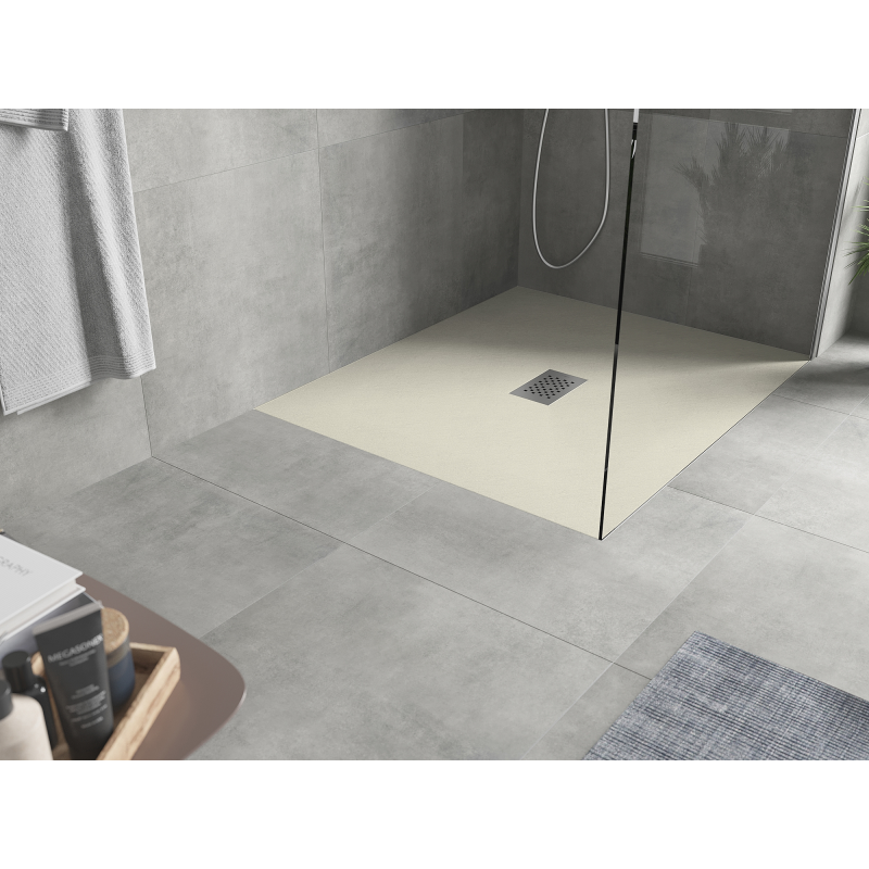 Mexen Hugo obdélníkový sprchový kout SMC 120 x 100 cm, béžový, kryt inox - 42691012-X