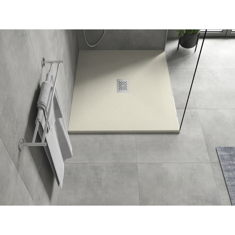 Mexen Hugo obdélníkový sprchový kout SMC 120 x 100 cm, béžový, kryt inox - 42691012-X