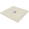 Mexen Hugo čtvercová sprchová vanička SMC 90 x 90 cm, béžová, krytka inox - 42699090-X