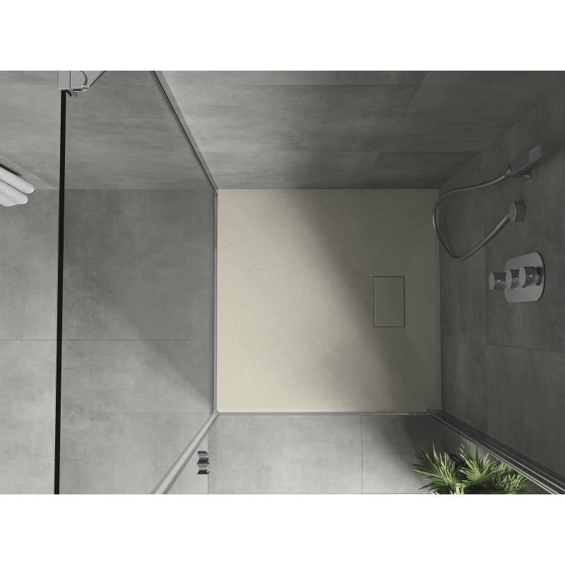 Mexen Hugo čtvercová vanička SMC 90 x 90 cm, béžová - 42699090