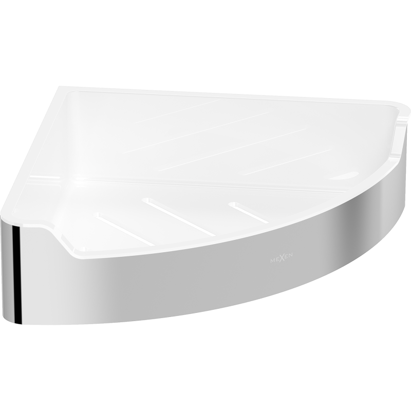 Mexen Rivon-C rohový koupelnový košík, chrom - 70A8525-00