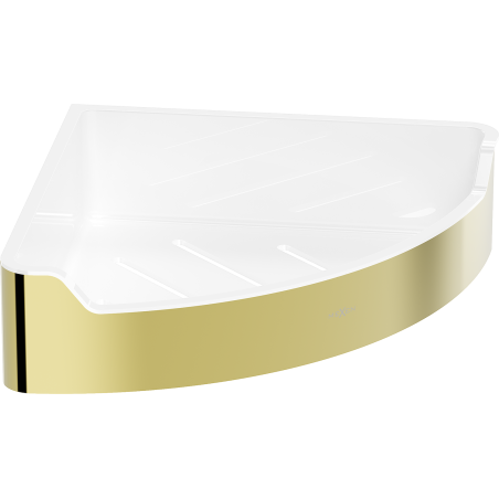 Mexen Rivon-C rohový koupelnový košík, zlatý - 70A8525-50