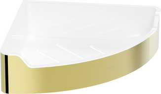 Mexen Rivon-C rohový koupelnový košík, zlatý - 70A8525-50