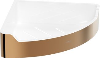 Mexen Rivon-C rohový koupelnový košík, růžové zlato - 70A8525-60
