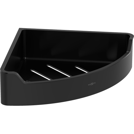 Mexen Rivon-C rohový koupelnový košík, černý - 70A8525-70