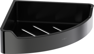 Mexen Rivon-C rohový koupelnový košík, černý chrom - 70A8525-73