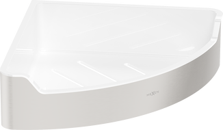 Mexen Rivon-C rohový koupelnový košík, kartáčovaný nikl - 70A8525-97