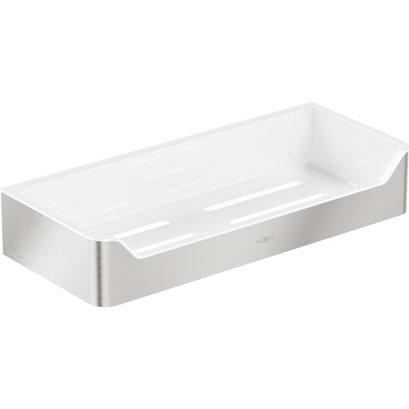 Mexen Rivon-L koupelnový košík, kartáčovaný nikl - 70A8725-97