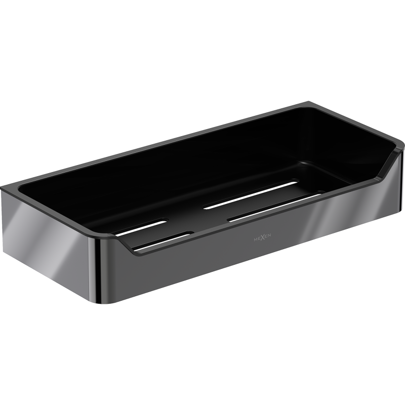 Mexen Rivon-L koupelnový košík, černý chrom - 70A8725-73