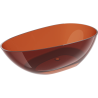 Mexen Glass volně stojící průhledná vana 170 x 85 cm, earth, chromový uzávěr - 58061708505