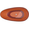 Mexen Glass volně stojící průhledná vana 170 x 85 cm, earth, chromový uzávěr - 58061708505