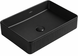 Mexen Grovo umyvadlo na desku vroubkované 51 x 37 cm, černá mat - 22305185