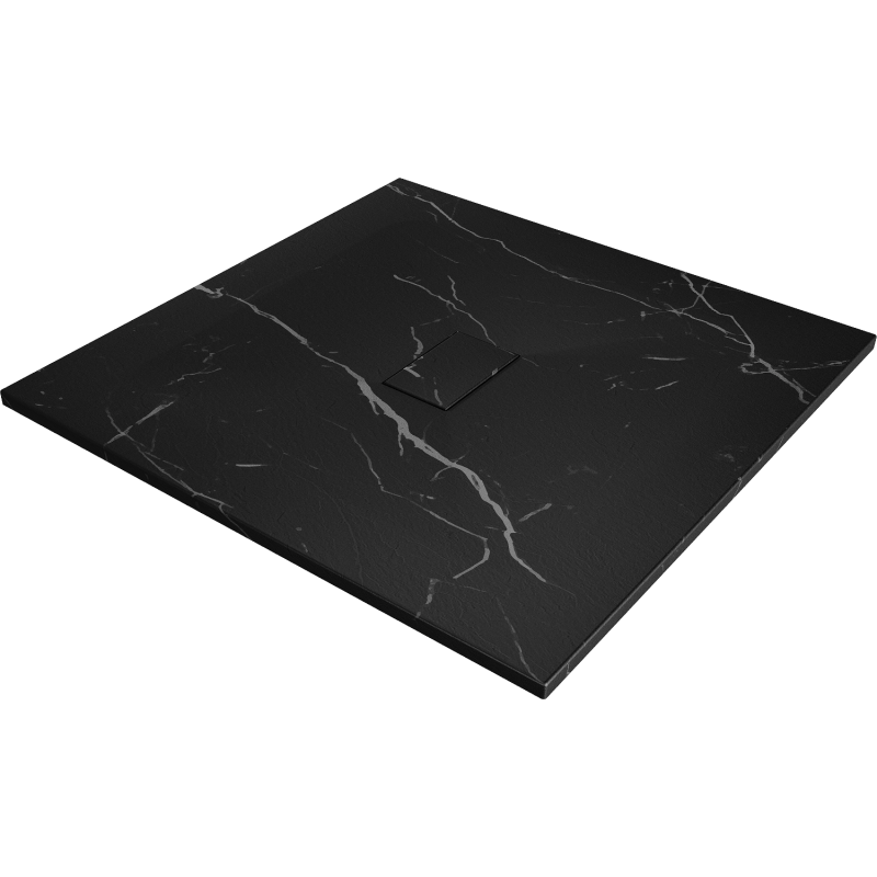 Mexen Hugo čtvercová sprchová vanička SMC 100 x 100 cm, černý kámen - 42751010