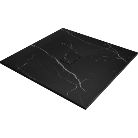 Mexen Hugo čtvercová sprchová vanička SMC 100 x 100 cm, černý kámen - 42751010