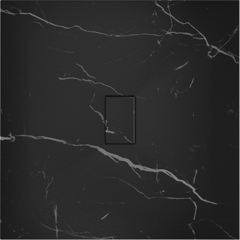 Mexen Hugo čtvercová sprchová vanička SMC 100 x 100 cm, černý kámen - 42751010