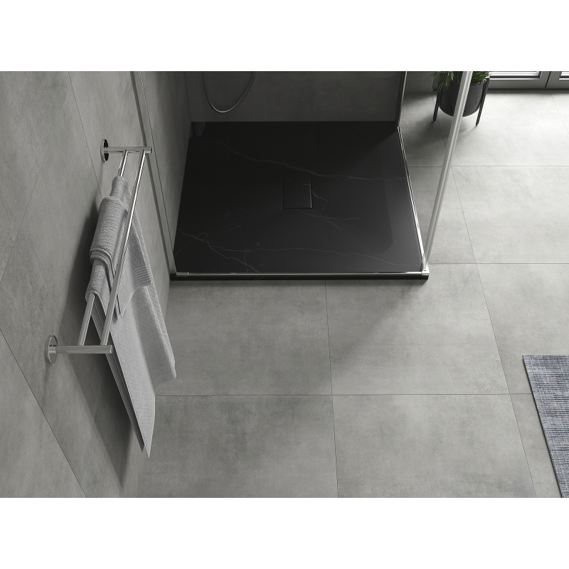Mexen Hugo čtvercová sprchová vanička SMC 100 x 100 cm, černý kámen - 42751010