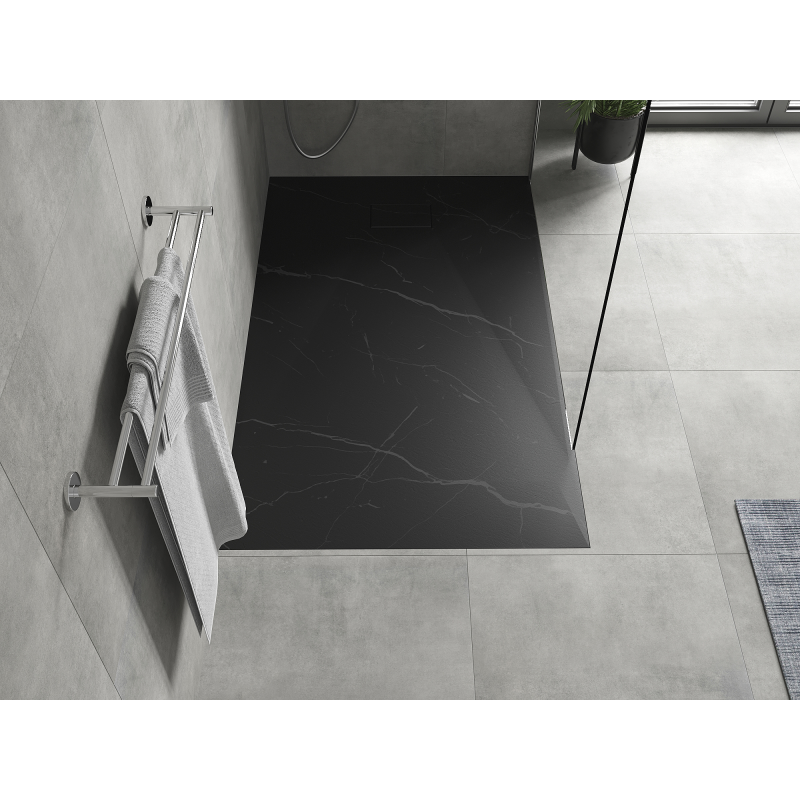 Mexen Hugo obdélníková sprchová vanička SMC 140 x 90 cm, černý kámen - 42759014