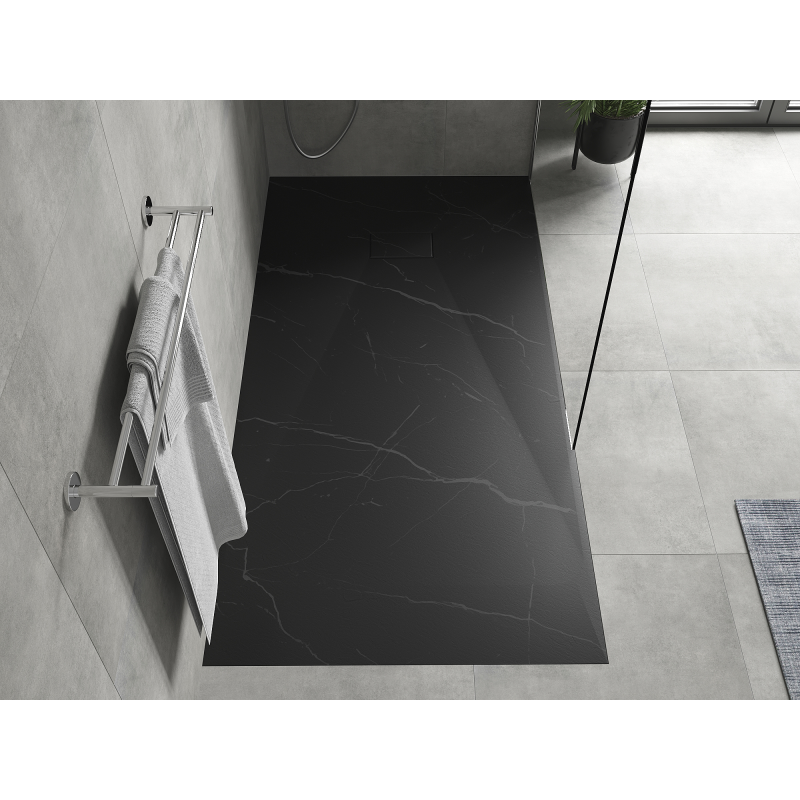 Mexen Hugo obdélníkový sprchový kout SMC 170 x 90 cm, černý kámen - 42759017