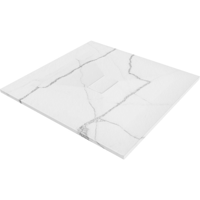 Mexen Hugo čtvercová sprchová vanička SMC 100 x 100 cm, bílý kámen - 42151010