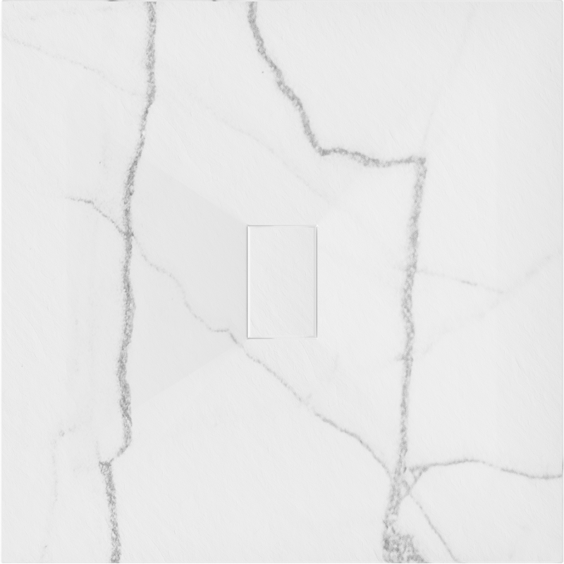 Mexen Hugo čtvercová sprchová vanička SMC 100 x 100 cm, bílý kámen - 42151010