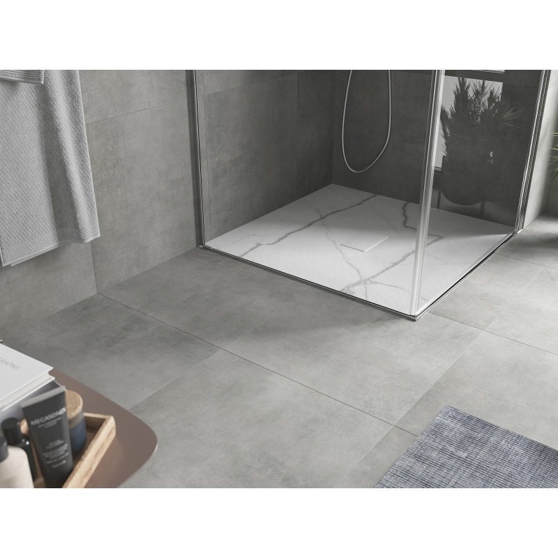 Mexen Hugo čtvercová sprchová vanička SMC 100 x 100 cm, bílý kámen - 42151010