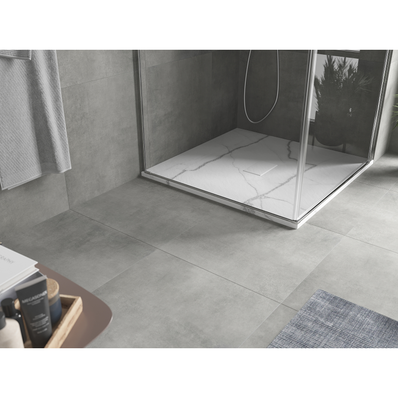 Mexen Hugo čtvercová sprchová vanička SMC 100 x 100 cm, bílý kámen - 42151010
