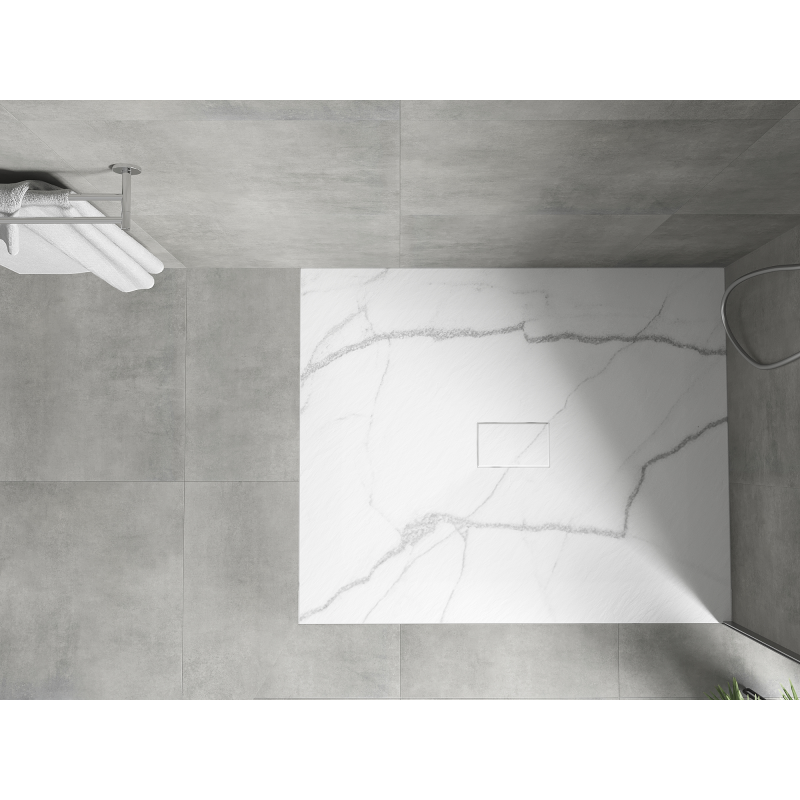 Mexen Hugo obdélníková sprchová vanička SMC 120 x 100 cm, bílý kámen - 42151012