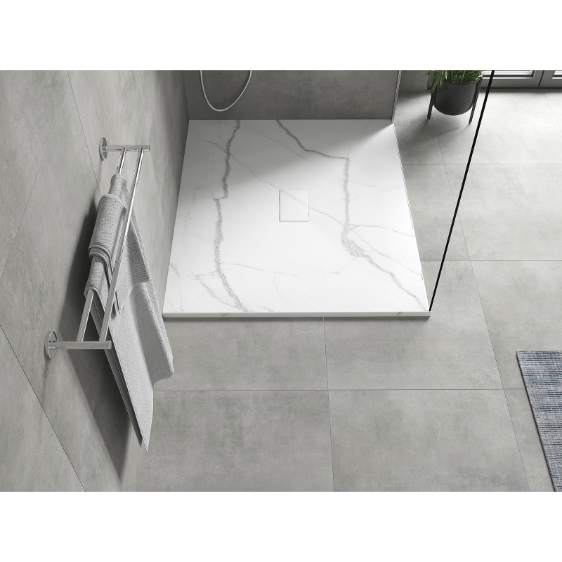Mexen Hugo obdélníková sprchová vanička SMC 120 x 100 cm, bílý kámen - 42151012