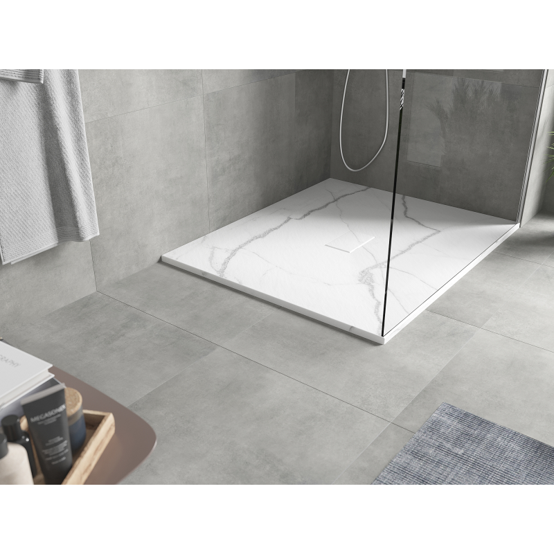 Mexen Hugo obdélníková sprchová vanička SMC 120 x 100 cm, bílý kámen - 42151012
