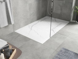 Mexen Hugo obdélníkový sprchový kout SMC 160 x 80 cm, bílý kámen - 42158016