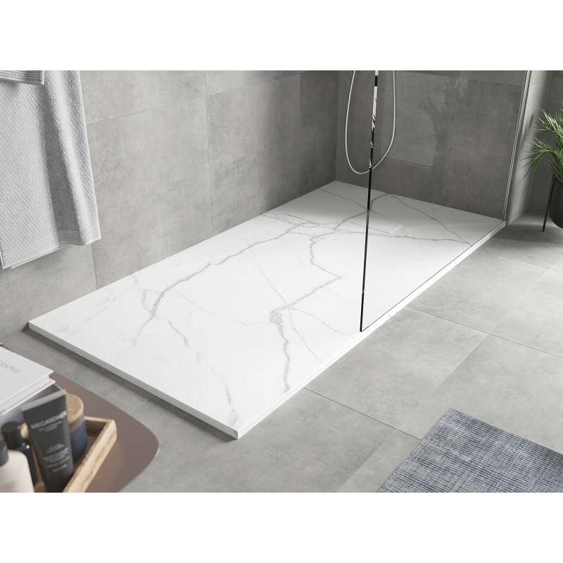 Mexen Hugo obdélníkový sprchový kout SMC 170 x 80 cm, bílý kámen - 42158017